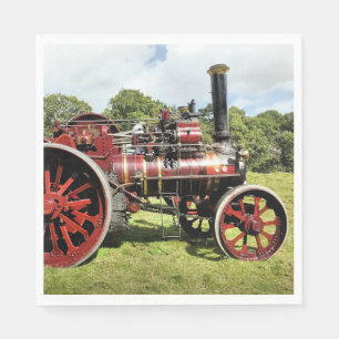 STEAM TRACTION ENGINE NAPKIN