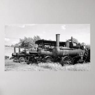 STEAM TRACTOR LINEUP  1936 POSTER