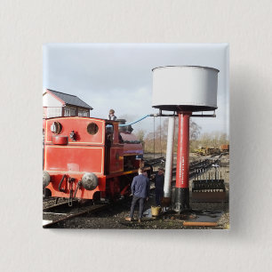 STEAM TRAIN 15 CM SQUARE BADGE