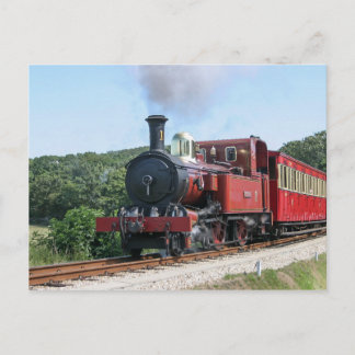 Steam train at Castletown Isle of Man Postcard