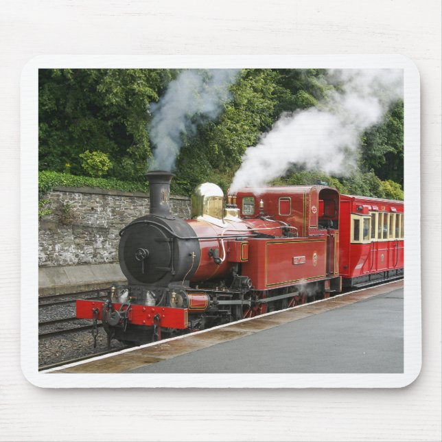 Steam train at Douglas Isle of Man Mouse Mat (Front)