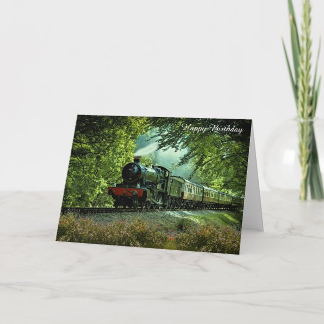 Steam Train Birthday Card (Front)