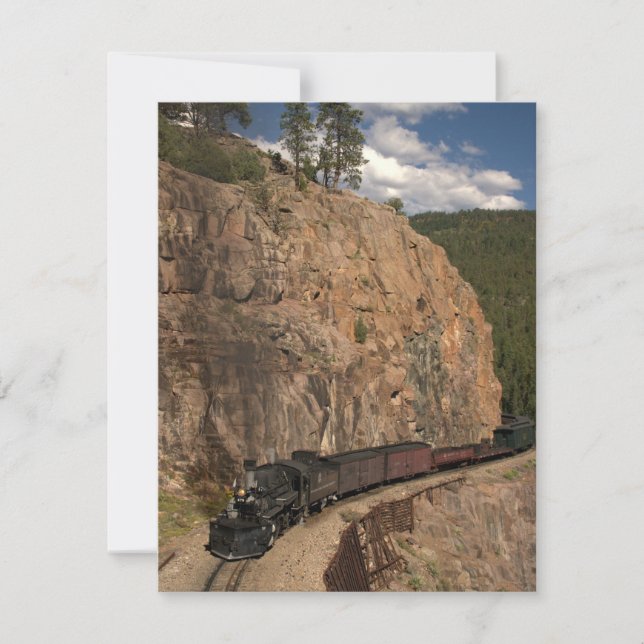 Steam Train Birthday Party Invitations (Front)