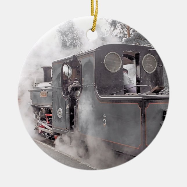 STEAM TRAIN CERAMIC TREE DECORATION (Front)