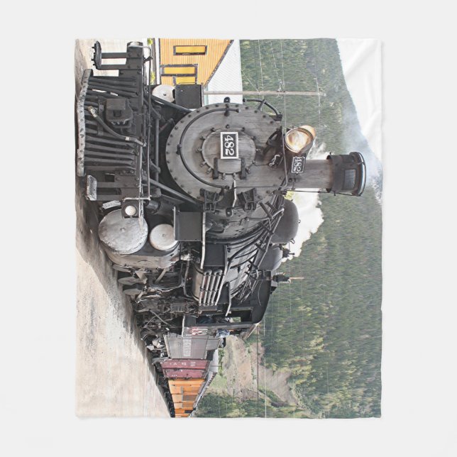Steam train Colorado 8 Fleece Blanket (Front)