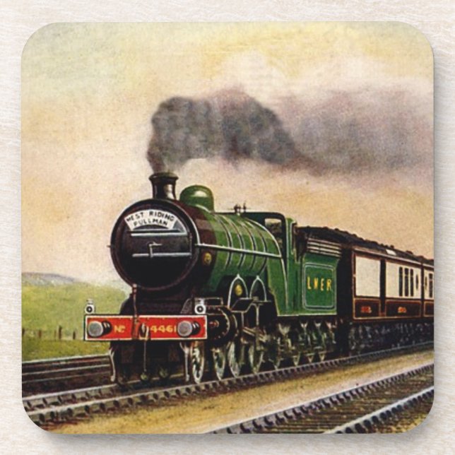 Steam Train Cork Coaster (Front)