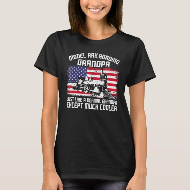 Steam Train Driver Trainspotting Locomotive Grandp T-Shirt (Front)