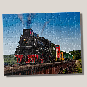Steam Train Engine Locomotive Railroad Jigsaw Puzz Puzzle