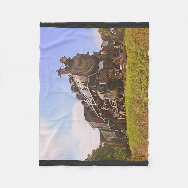 Steam Train Fleece Blanket (Front)