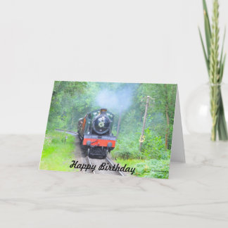 Steam Train Happy Birthday Card