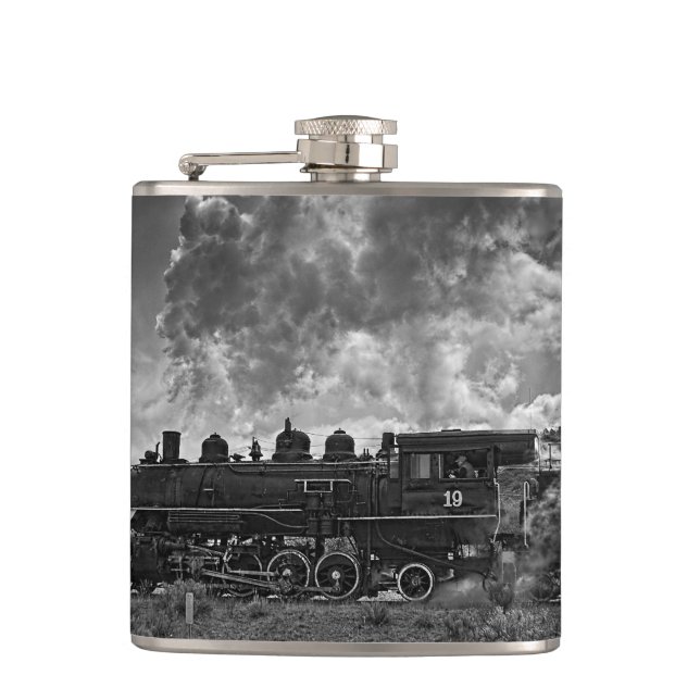 STEAM TRAIN HIP FLASK (Front)