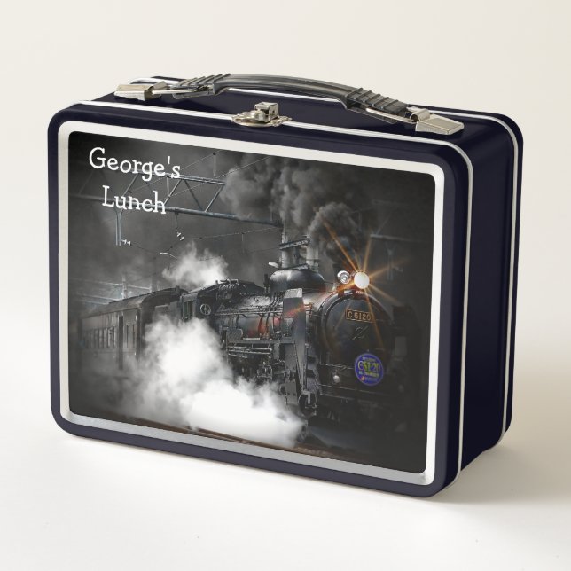 Steam Train in the Station Metal Lunch Box (Front)