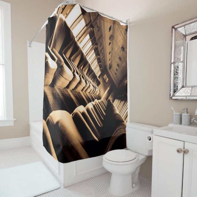 Steam Train Interior  Shower Curtain (In Situ)