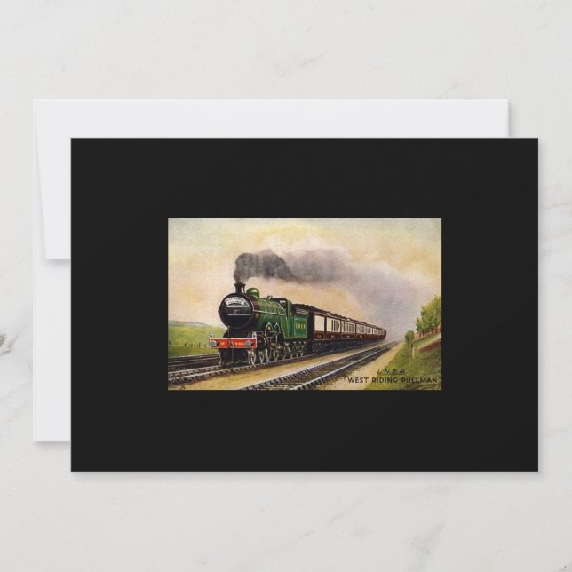 Steam Train Invitation (Front)