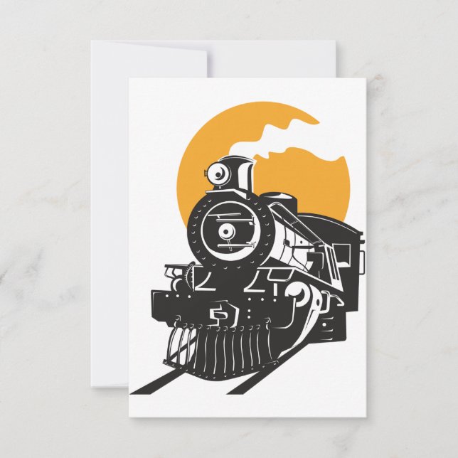 Steam Train Invitations (Front)