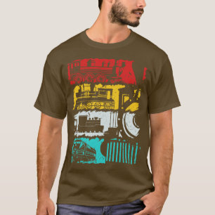 Steam Train Lover Vintage Retro Railroad Locomotiv T-Shirt