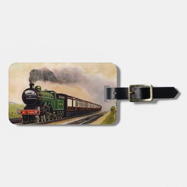 Steam Train Luggage Tag. Luggage Tag (Front Horizontal)