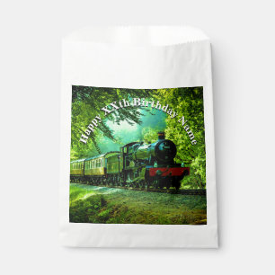 Steam Train Man's Birthday Party Favour Bags