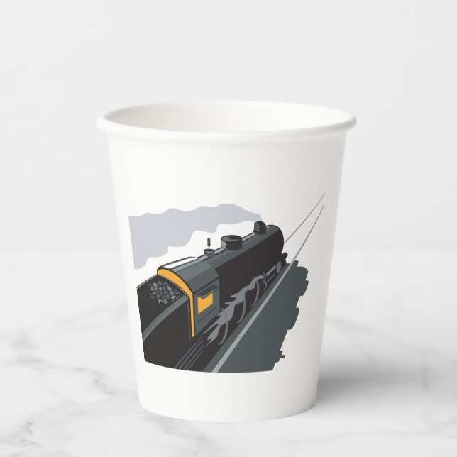 Steam Train Paper Cups (Front)