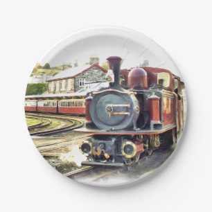 STEAM TRAIN PAPER PLATE