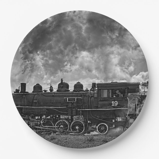 STEAM TRAIN PAPER PLATE (Front)