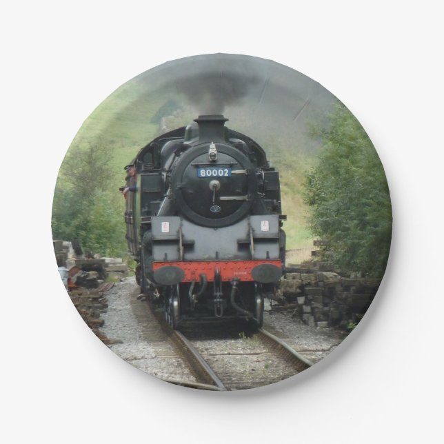 Steam Train Paper Plates (Front)