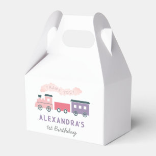 Steam Train Pink Girl Birthday Thank You Favour Bo Favour Box