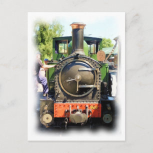STEAM TRAIN POSTCARD