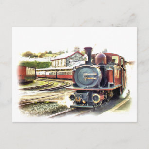 STEAM TRAIN POSTCARD