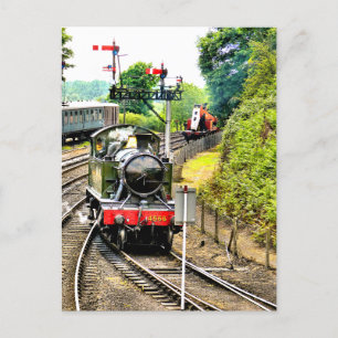 STEAM TRAIN POSTCARD