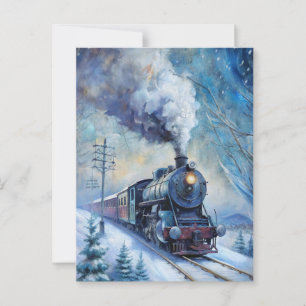 Steam Train Postcard