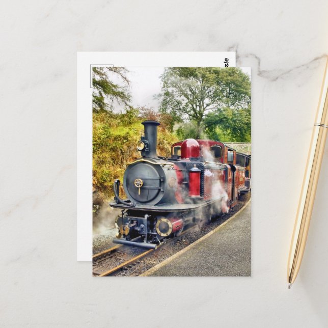 STEAM TRAIN POSTCARD (Front/Back In Situ)