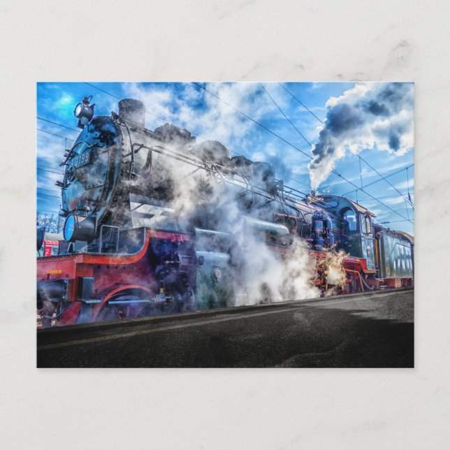 steam train postcard (Front)