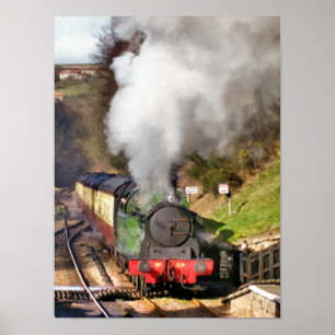 STEAM TRAIN POSTER