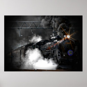 steam train poster
