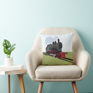 Steam Train Railroad Cushion