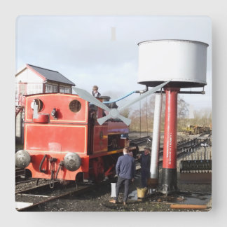 STEAM TRAIN SQUARE WALL CLOCK