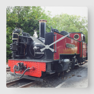 STEAM TRAIN SQUARE WALL CLOCK