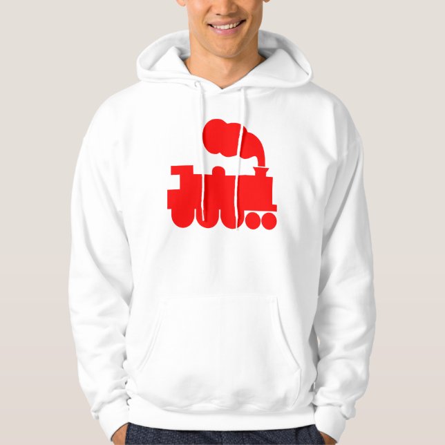 Steam Train Symbol - Red Hoodie (Front)