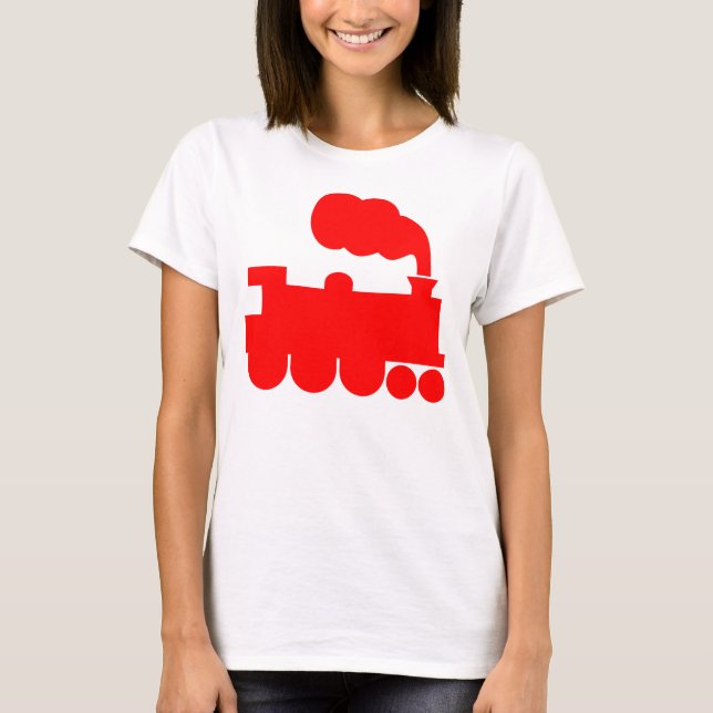Steam Train Symbol - Red T-Shirt (Front)