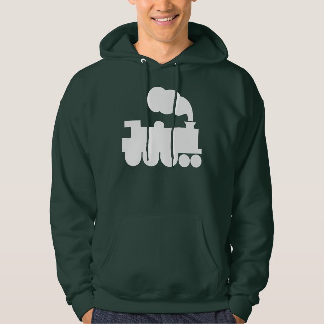 Steam Train Symbol - White Hoodie (Front)