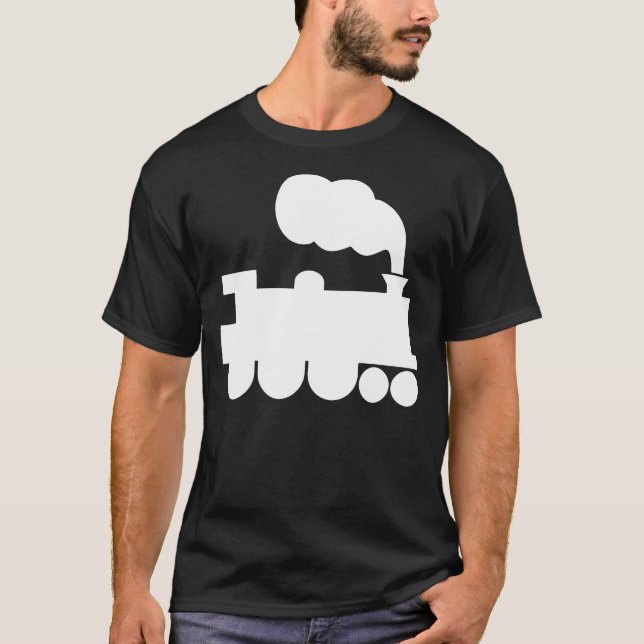 Steam Train Symbol - White T-Shirt (Front)