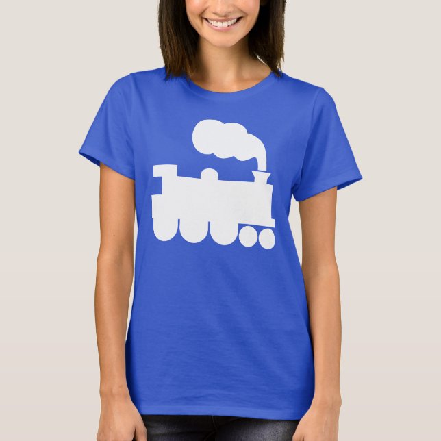 Steam Train Symbol - White T-Shirt (Front)