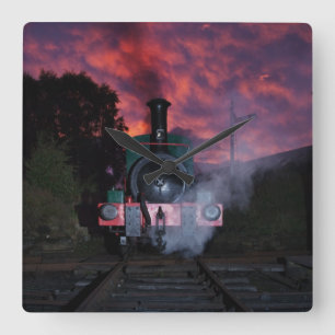 Steam Train Wall Clock