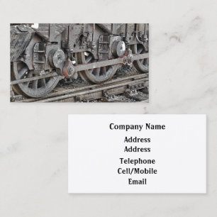 STEAM TRAIN WHEELS   BUSINESS CARD