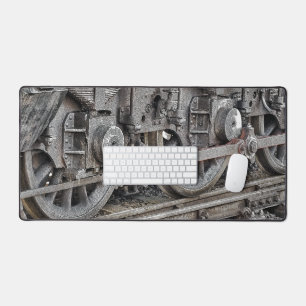 STEAM TRAIN WHEELS   DESK MAT