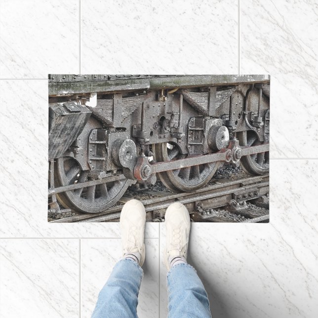 STEAM TRAIN WHEELS  DOORMAT (Indoor)
