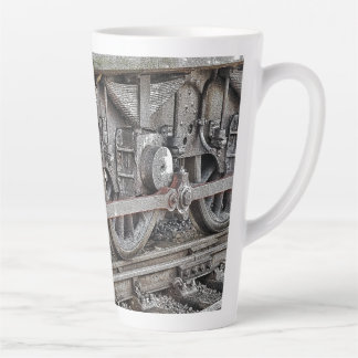 STEAM TRAIN WHEELS LATTE MUG
