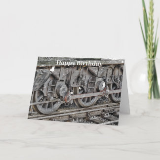 STEAM TRAIN WHEELS  NOTE CARD