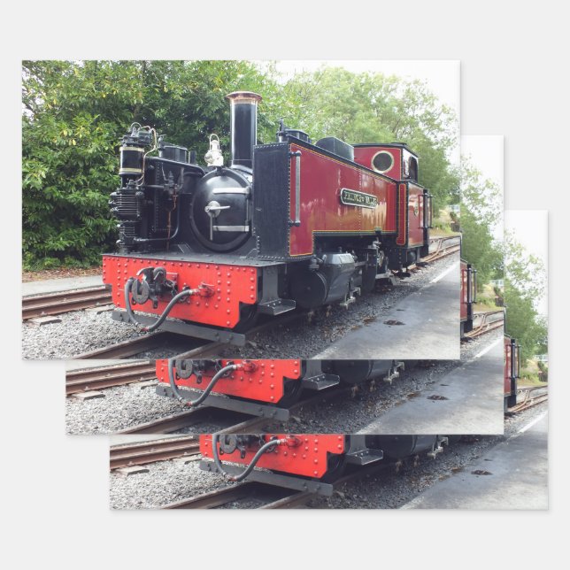 STEAM TRAIN   WRAPPING PAPER SHEET (Set)